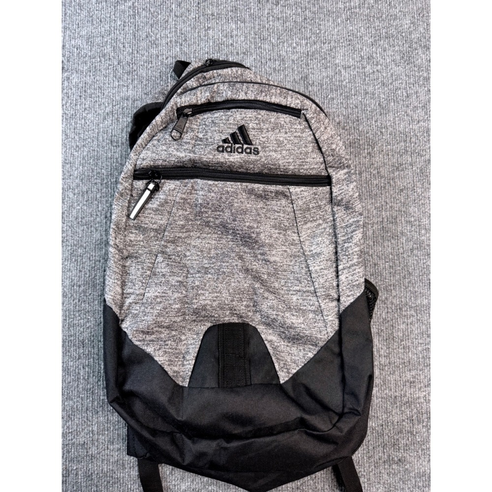 Adidas Threestripelife Backpack Gray Heather Black School Gym Travel Bag